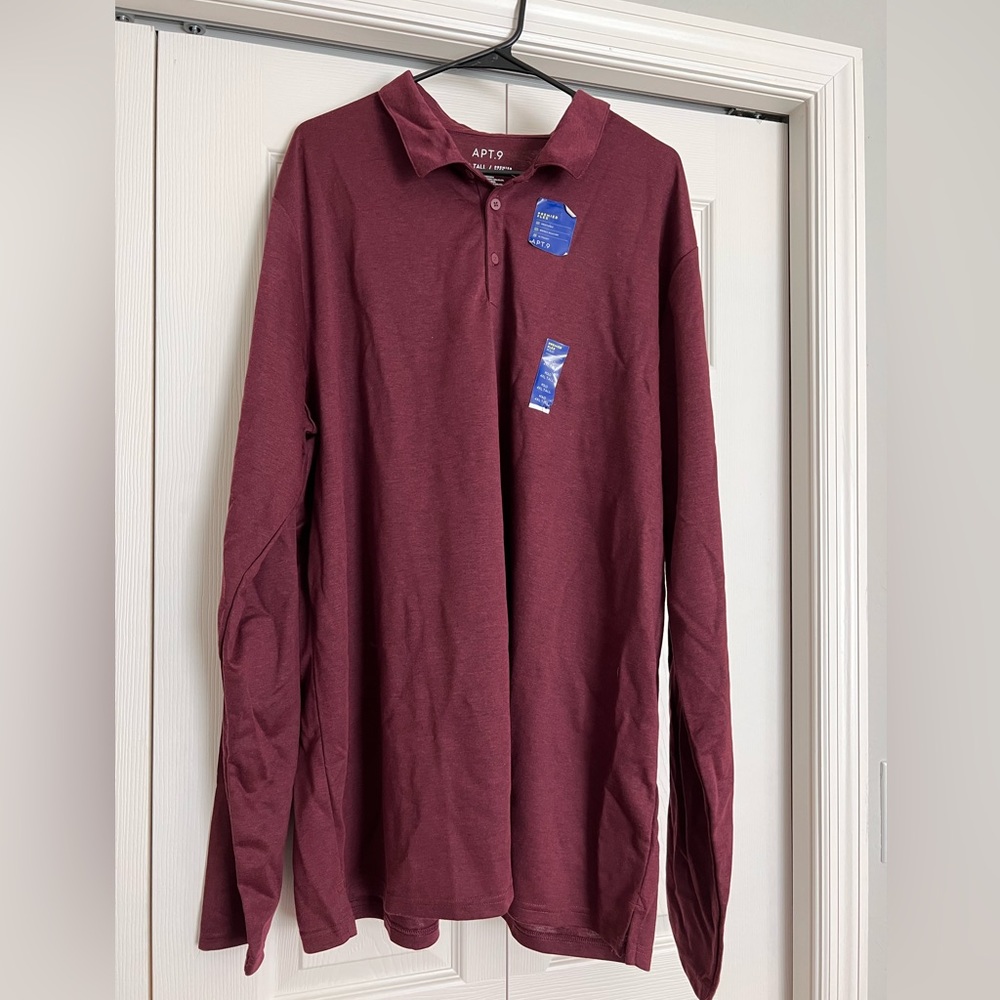 Men’s Big & Tall long sleeve polo